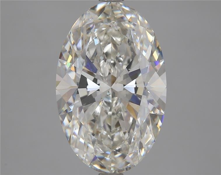 5.16ct H VS2 Rare Carat Ideal Cut Oval Lab Grown Diamond