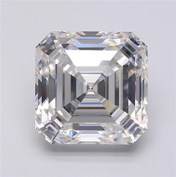 10.18ct F VS2 Rare Carat Ideal Cut Asscher Lab Grown Diamond