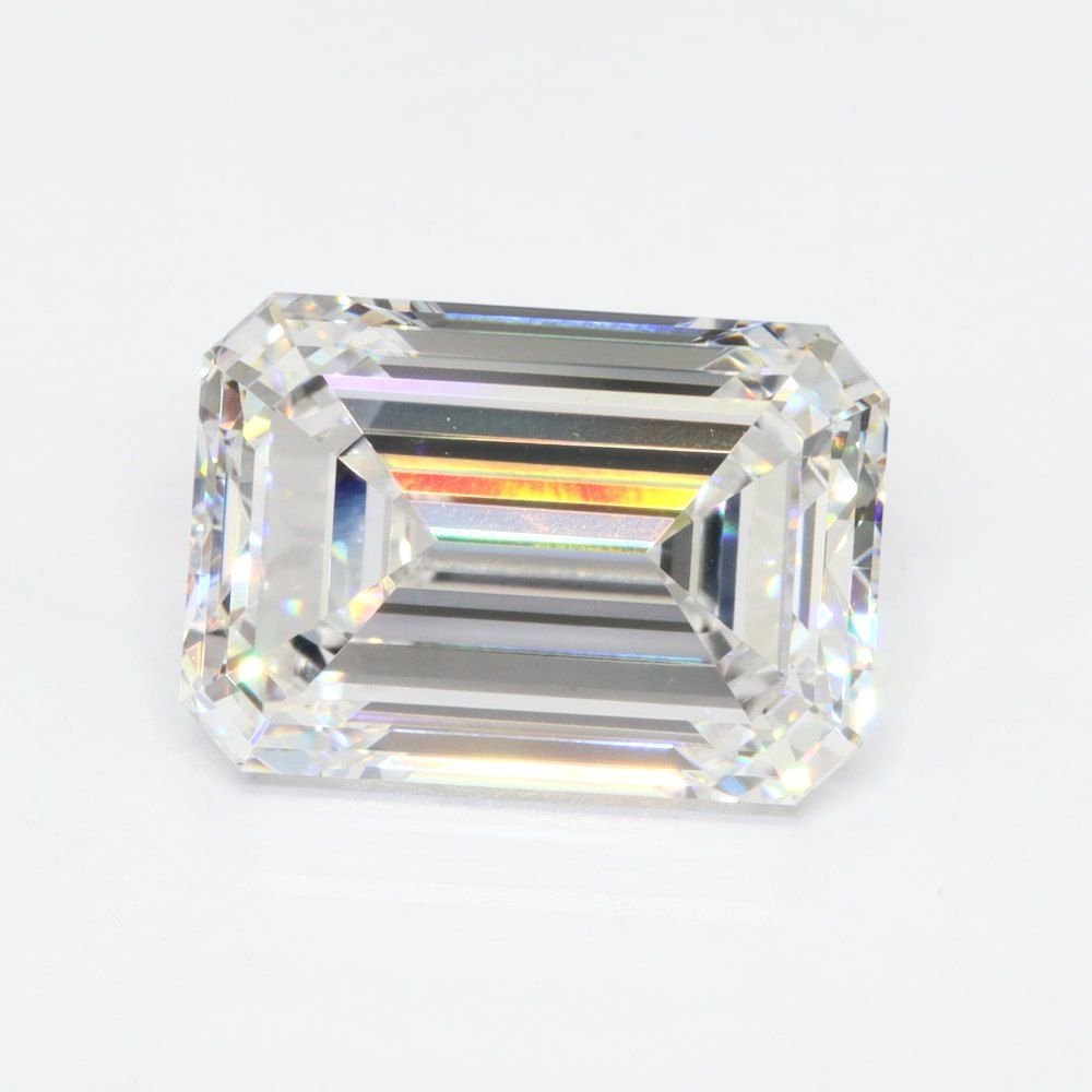 5.35ct E VVS2 Excellent Cut Emerald Lab Grown Diamond