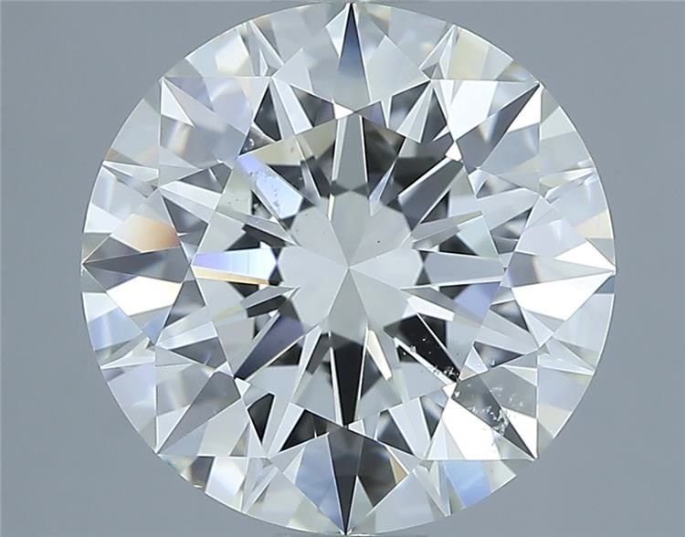 5.02ct I SI2 Rare Carat Ideal Cut Round Diamond