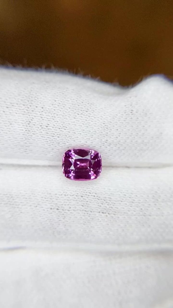 1.58 Carat Pink Cushion Sapphire