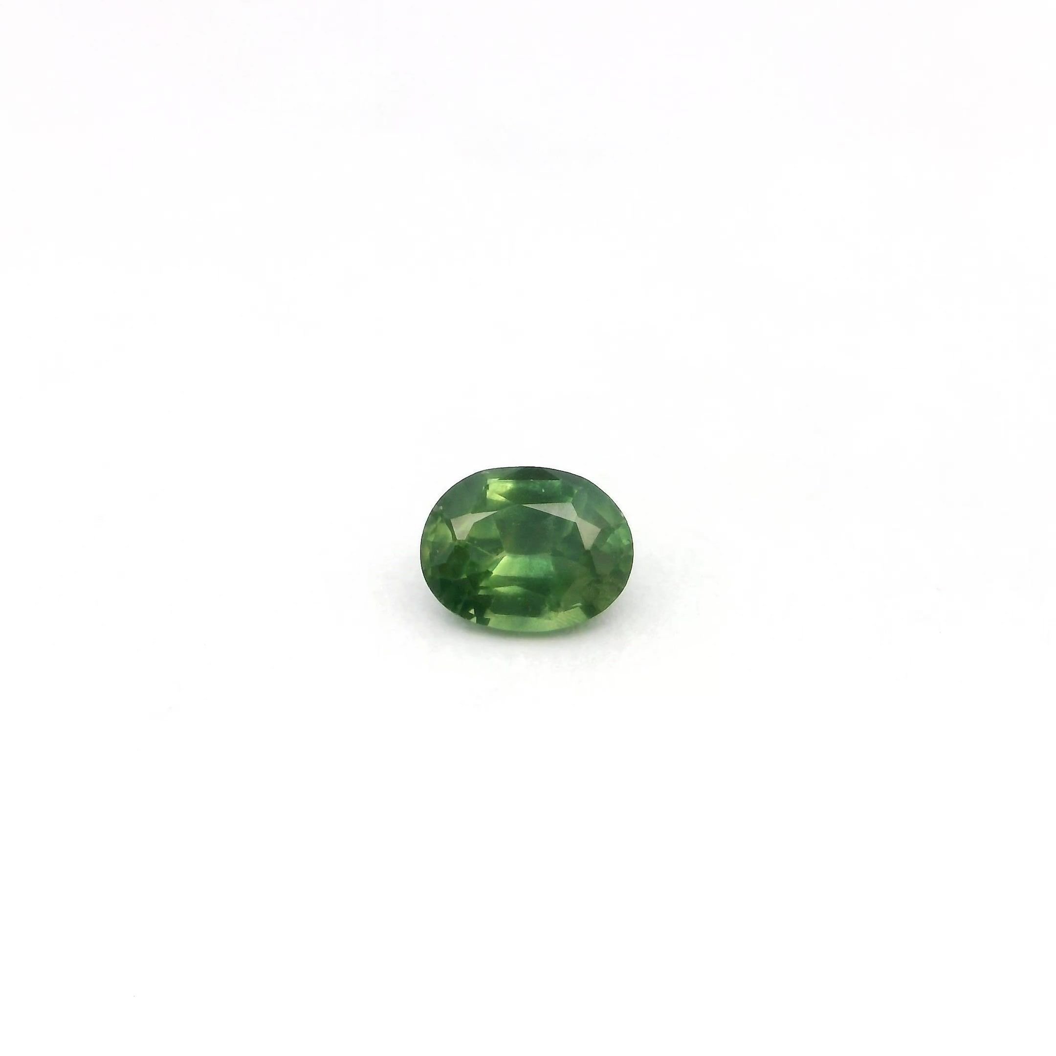 0.44 Carat Vivid Green Oval Sapphire