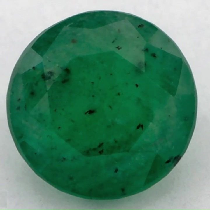 1.08 Carat Green Round Emerald