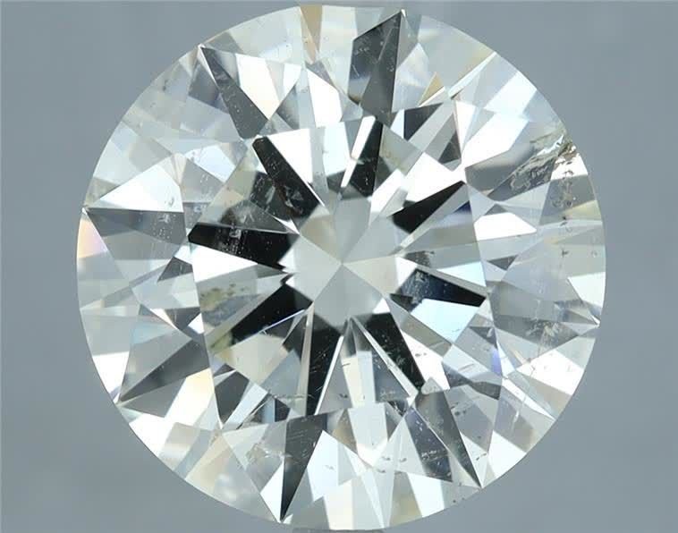 5.02ct J SI2 Rare Carat Ideal Cut Round Diamond