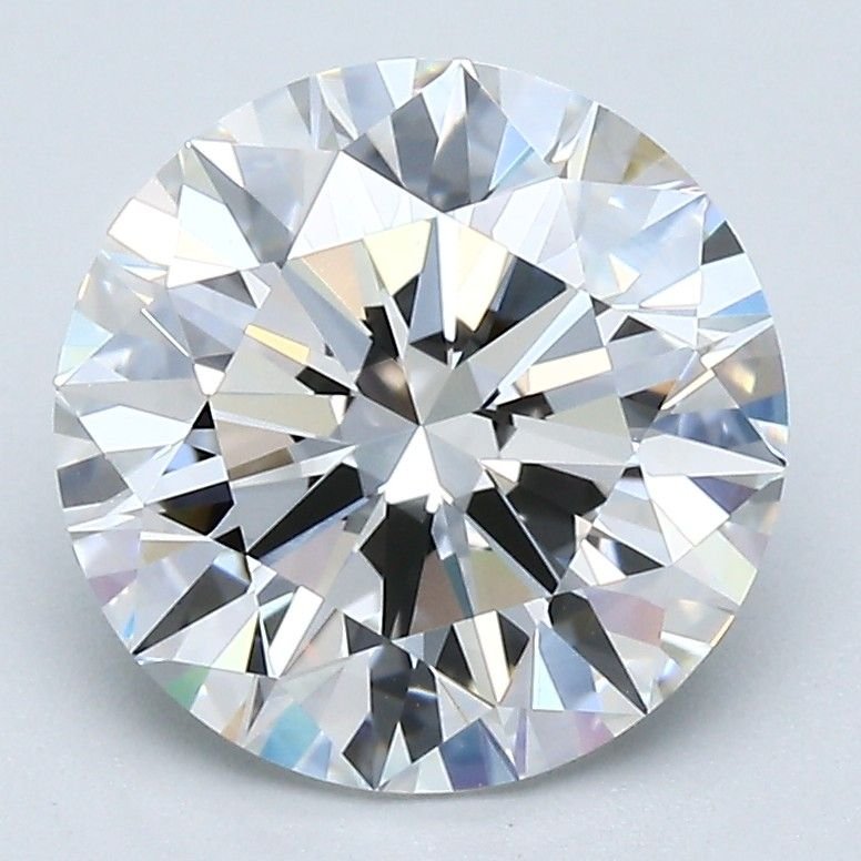 3.02ct F VS1 Rare Carat Ideal Cut Round Diamond