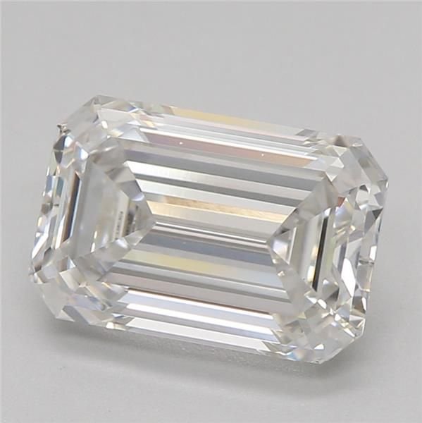 1.55ct F VVS2 Rare Carat Ideal Cut Emerald Lab Grown Diamond