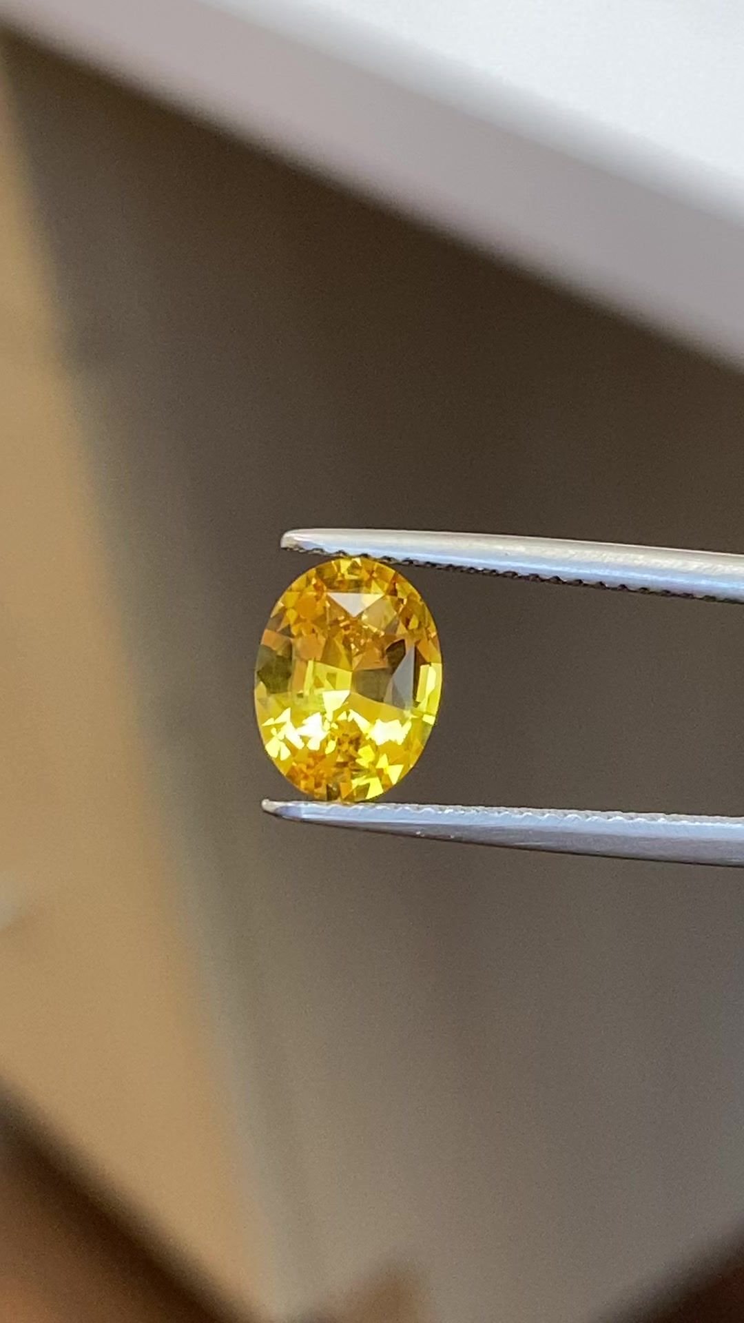 2.08 Carat Yellow Oval Sapphire