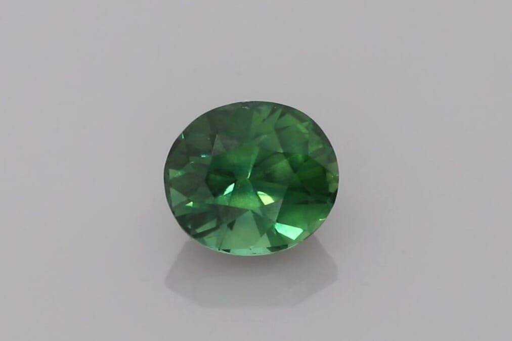 1.08 Carat Vivid Teal Oval Sapphire
