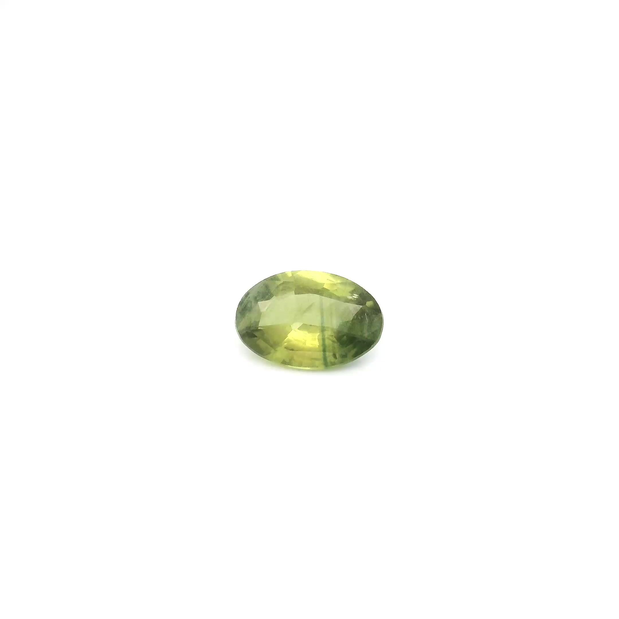 0.51 Carat Green Oval Sapphire