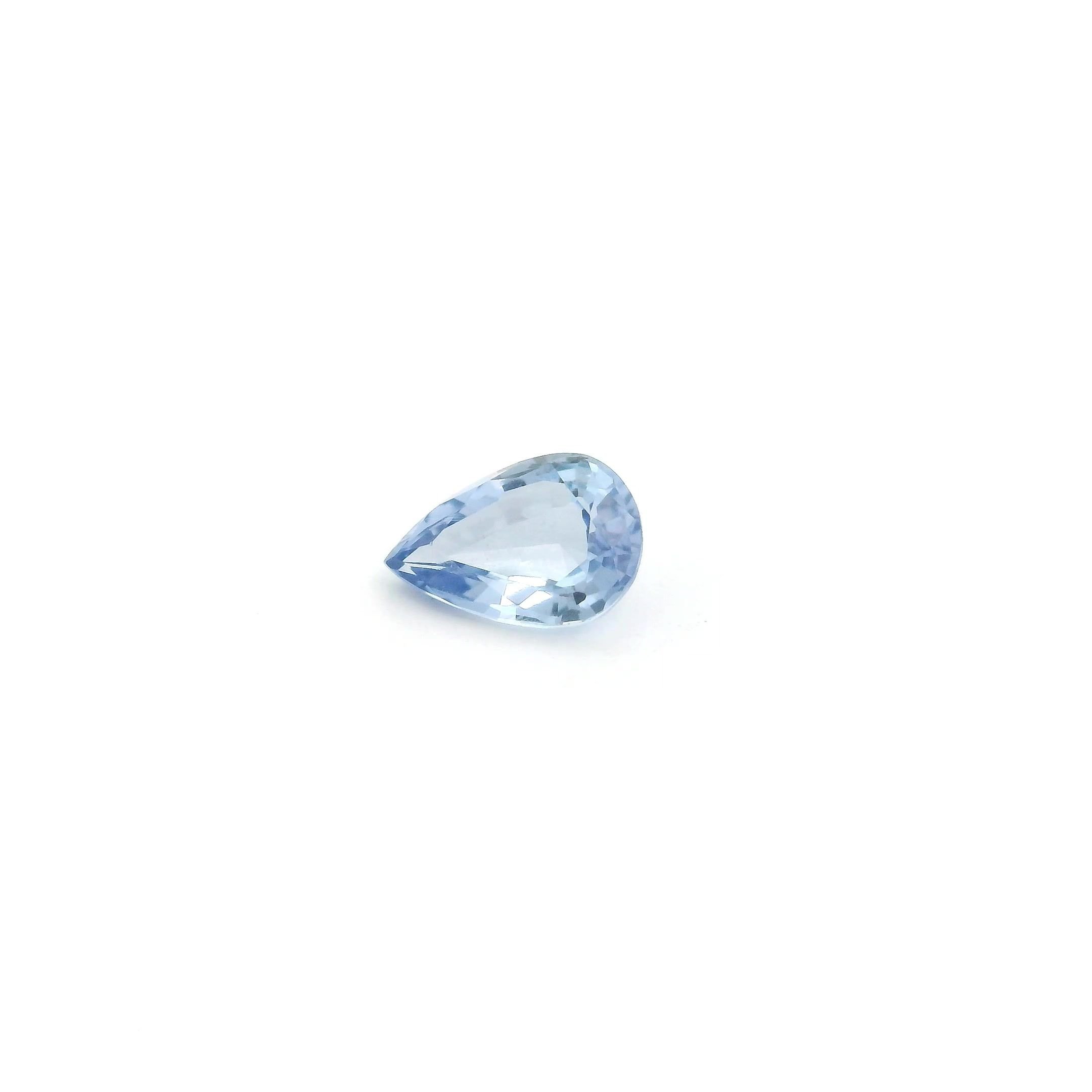 0.47 Carat Light Blue Pear Sapphire
