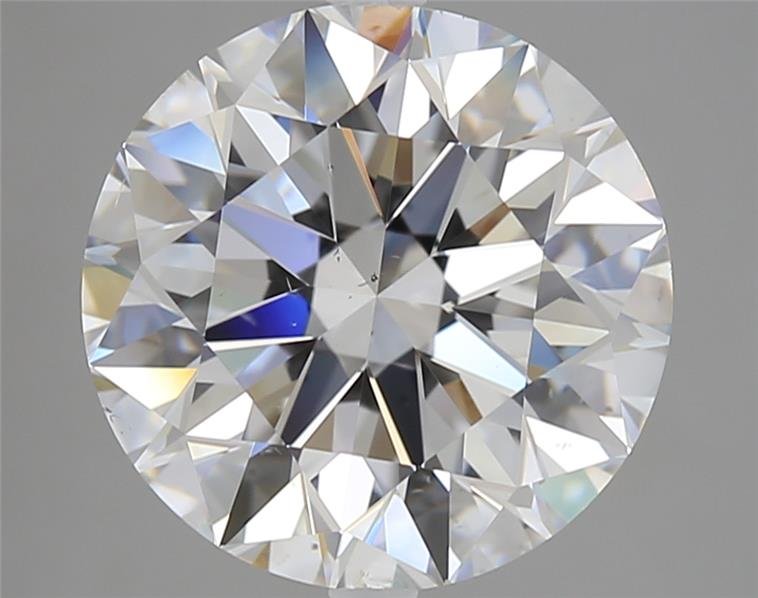 5.01ct F SI1 Rare Carat Ideal Cut Round Diamond