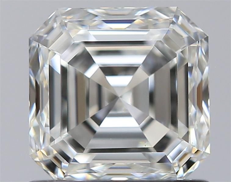 0.91ct H VS2 Rare Carat Ideal Cut Asscher Diamond