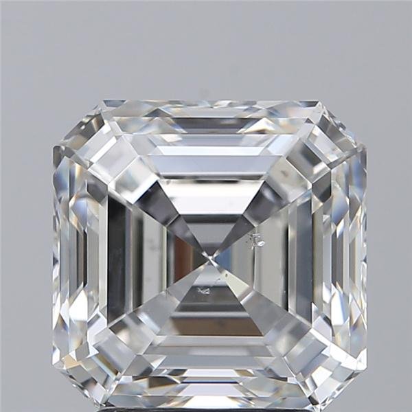 3.01ct F SI1 Rare Carat Ideal Cut Asscher Diamond