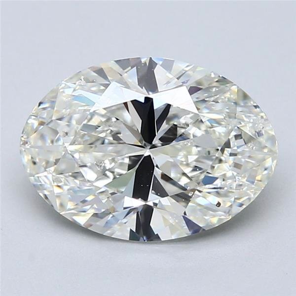 3.30ct I SI2 Rare Carat Ideal Cut Oval Diamond