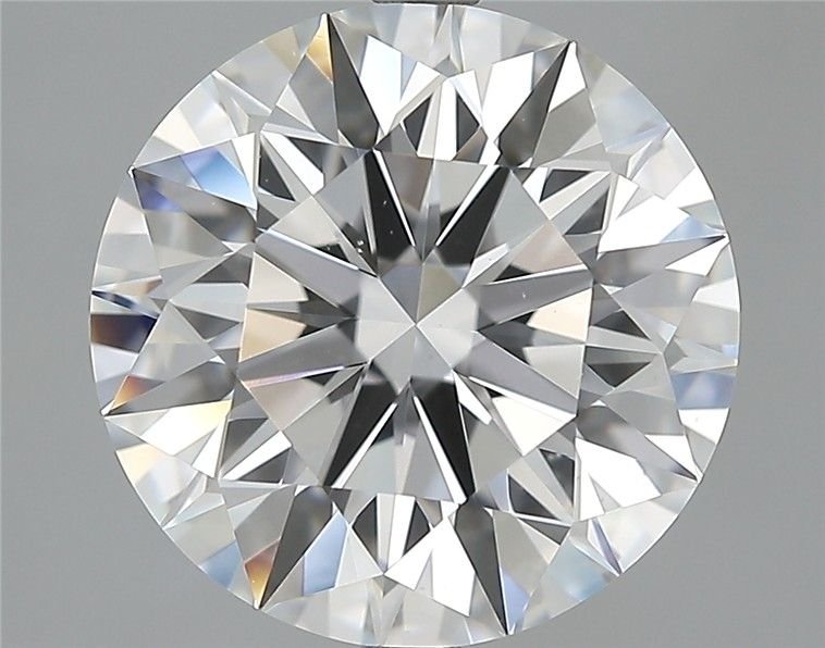 5.21ct F VS2 Rare Carat Ideal Cut Round Diamond