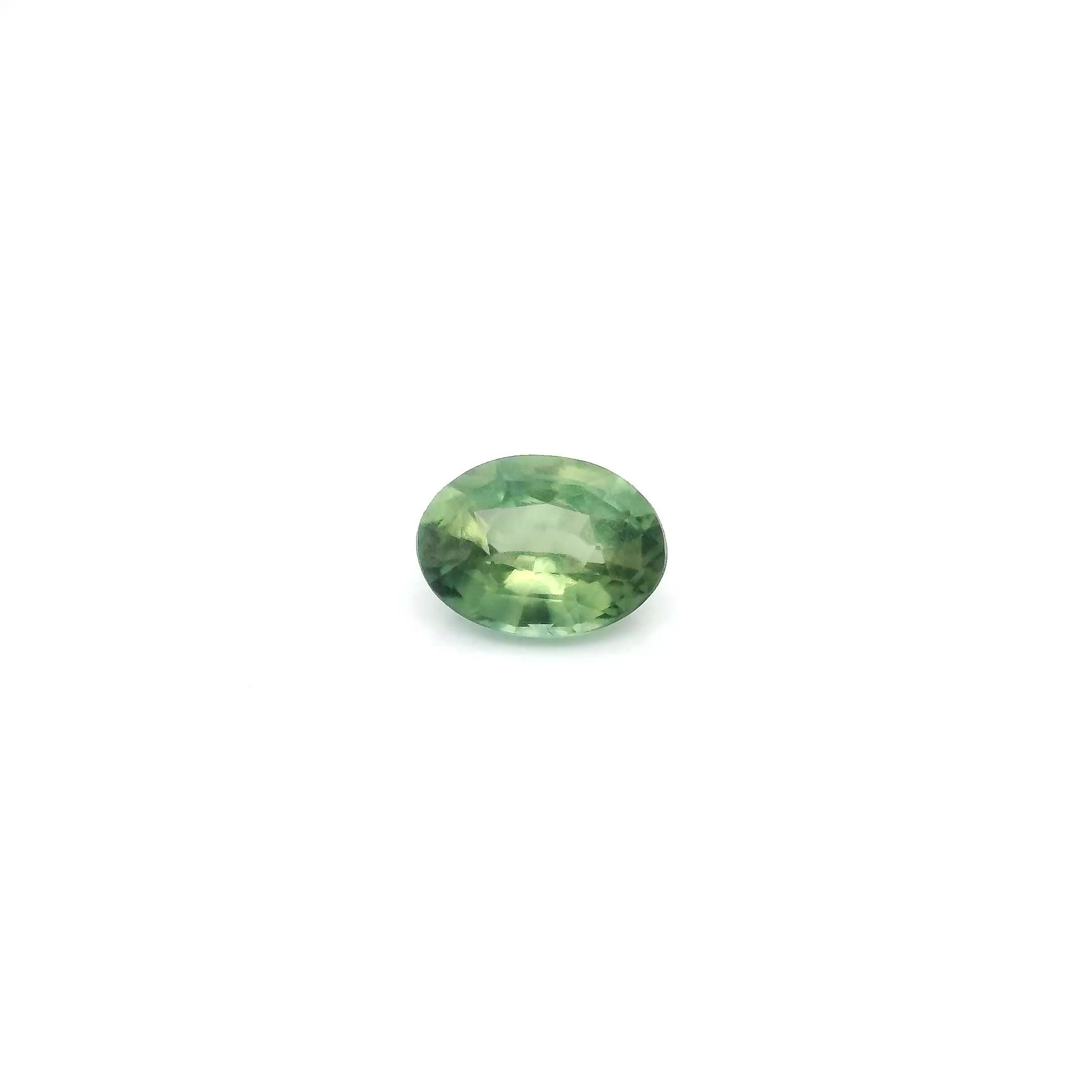 0.63 Carat Green Oval Sapphire