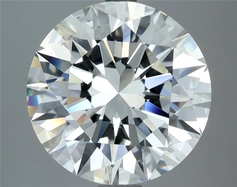 5.03ct K SI2 Rare Carat Ideal Cut Round Diamond