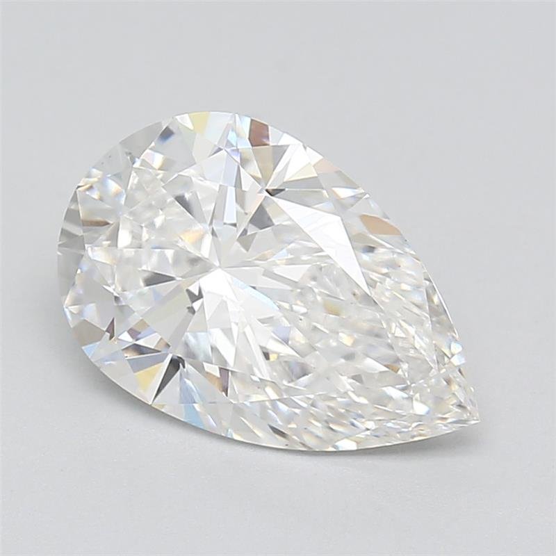 2.57ct F VS1 Rare Carat Ideal Cut Pear Lab Grown Diamond