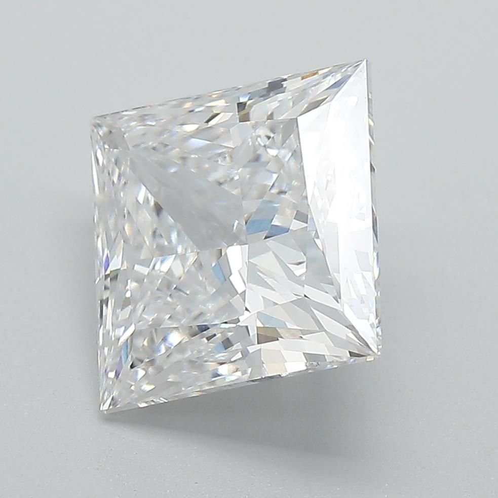 3.73ct E VVS2 Rare Carat Ideal Cut Princess Lab Grown Diamond