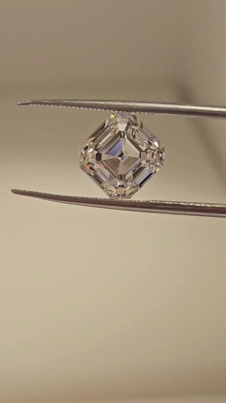 3.06ct H IF Very Good Cut Asscher Diamond