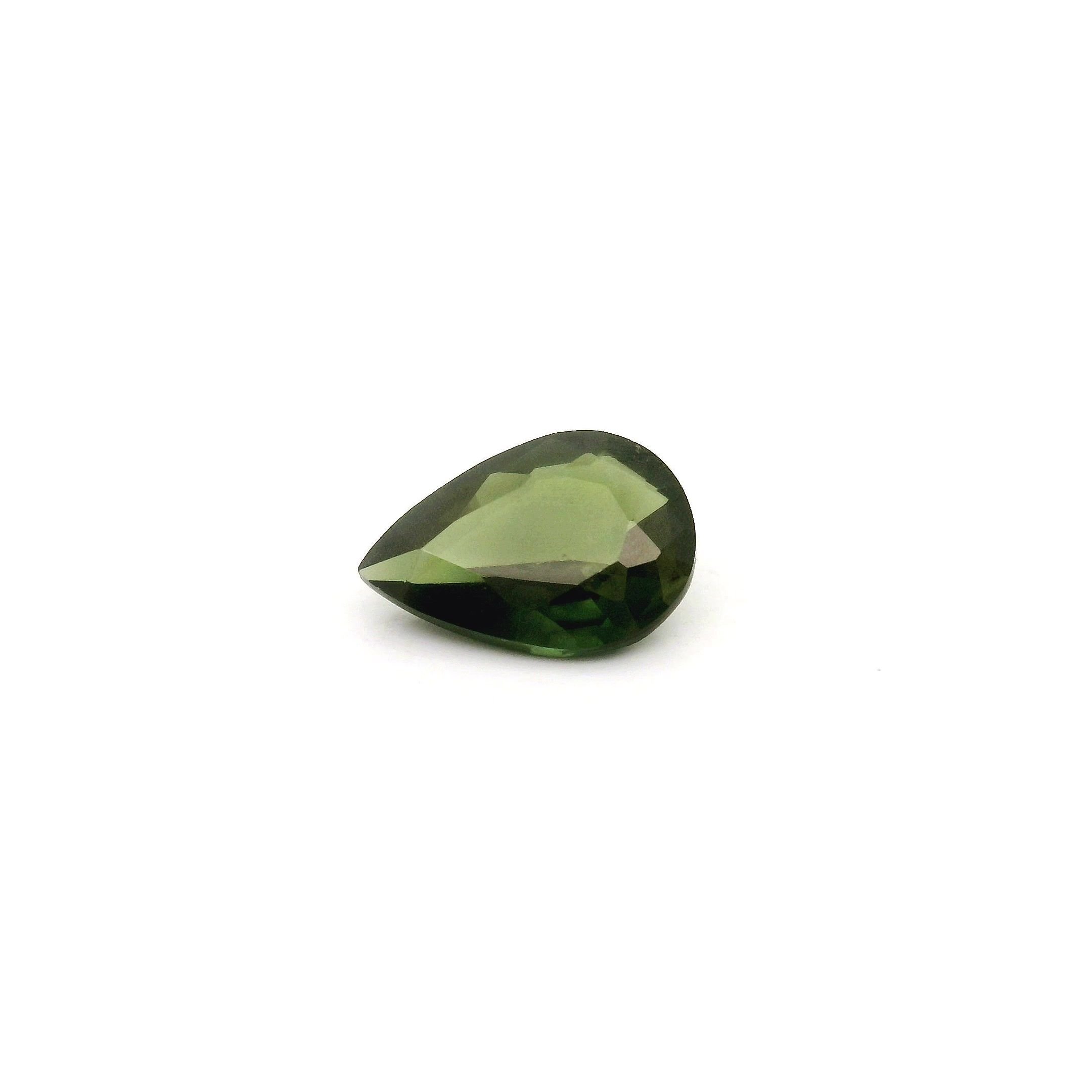 0.78 Carat Green Pear Sapphire