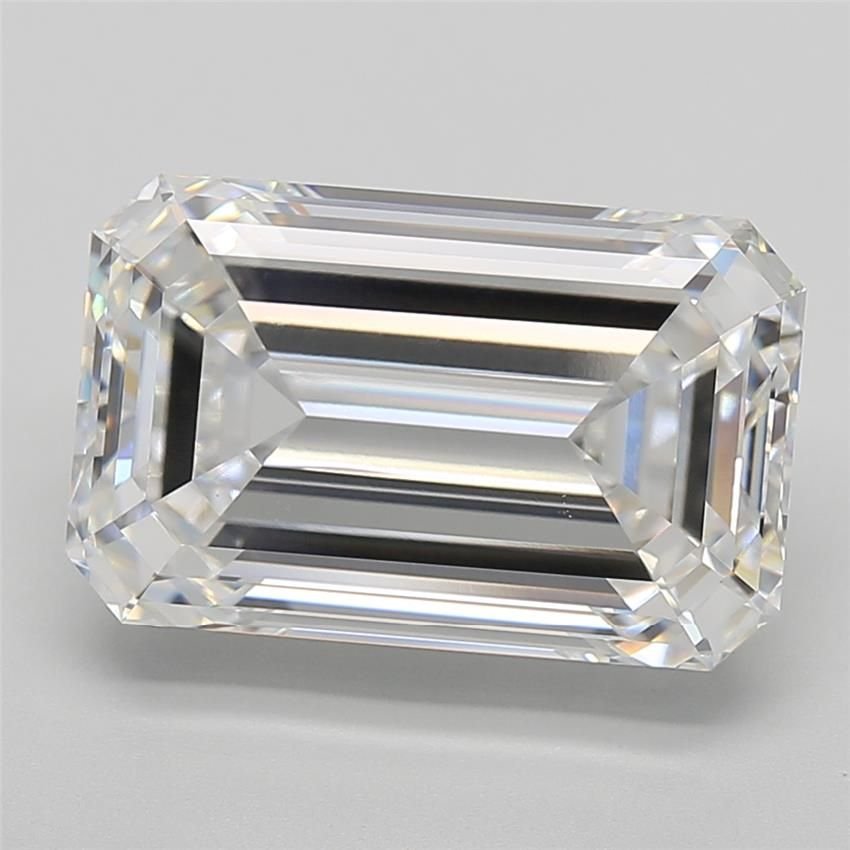 10.47ct E VVS2 Rare Carat Ideal Cut Emerald Lab Grown Diamond