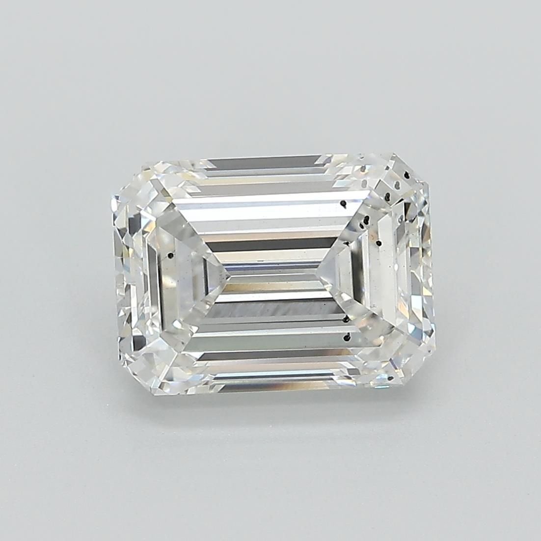 2.63ct F SI2 Rare Carat Ideal Cut Emerald Lab Grown Diamond