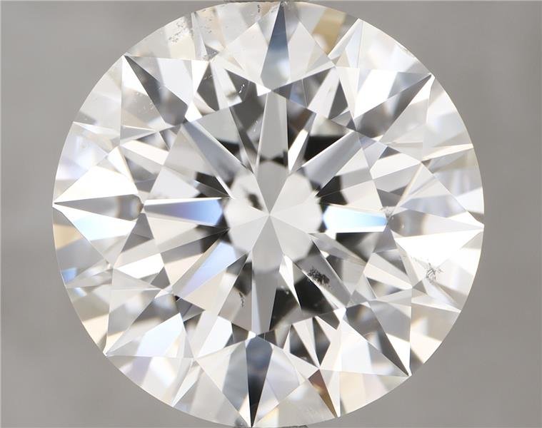 5.03ct F SI2 Rare Carat Ideal Cut Round Diamond