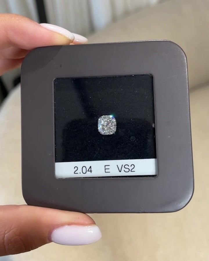 2.04 Carat Cushion Natural Diamond