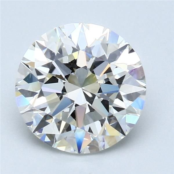 3.01ct H VS2 Rare Carat Ideal Cut Round Diamond