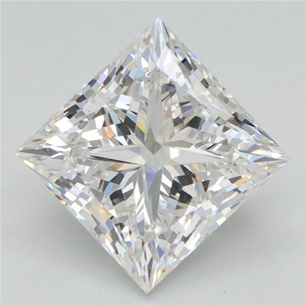 3.04ct D VS2 Rare Carat Ideal Cut Princess Lab Grown Diamond