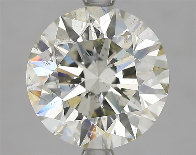 3.70ct K SI2 Rare Carat Ideal Cut Round Diamond