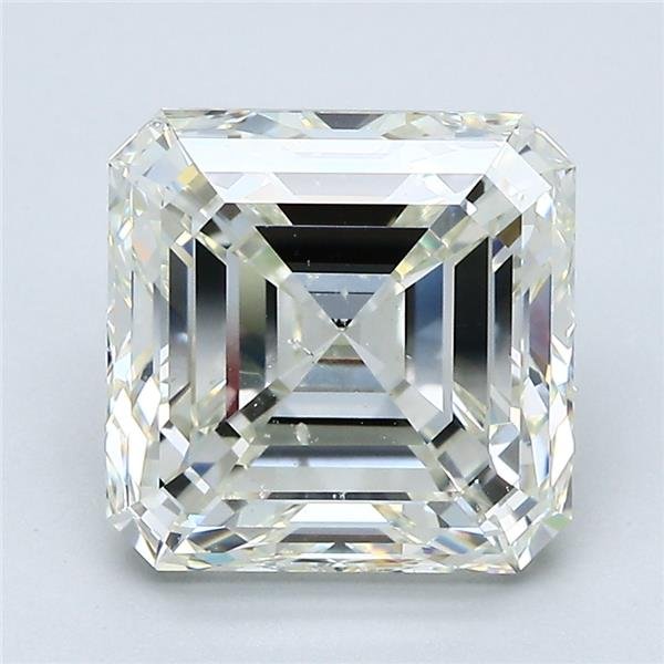 4.21ct K SI1 Rare Carat Ideal Cut Asscher Diamond
