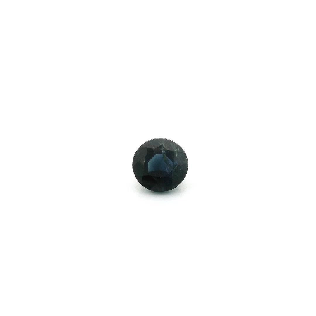 0.56 Carat Deep Blue Round Sapphire