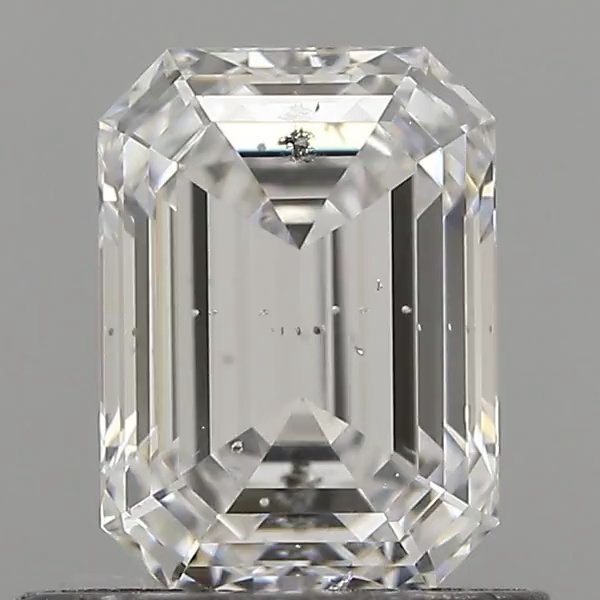 0.80ct D SI2 Rare Carat Ideal Cut Emerald Diamond