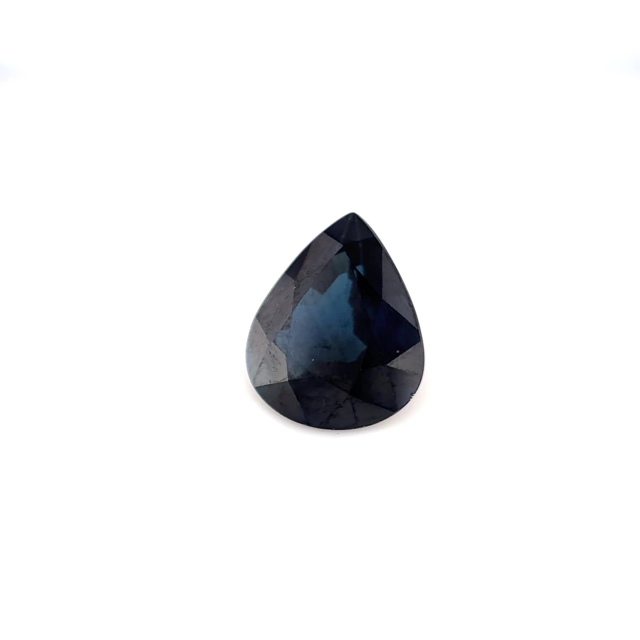 3.17 Carat Blue Pear Sapphire