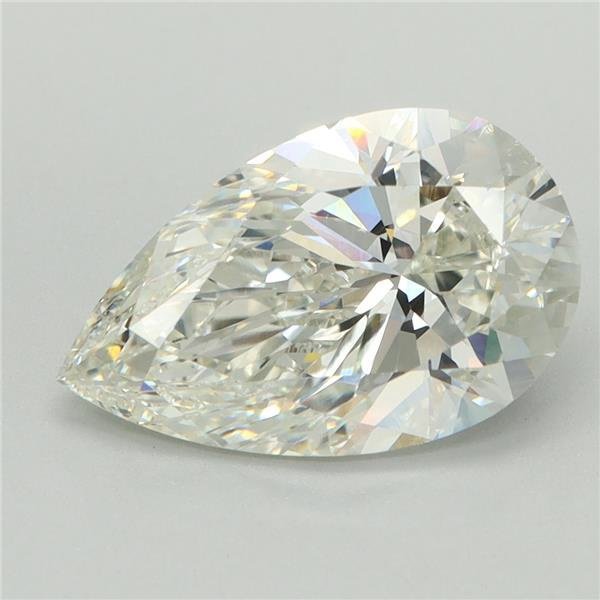 3.15ct H VS2 Rare Carat Ideal Cut Pear Lab Grown Diamond