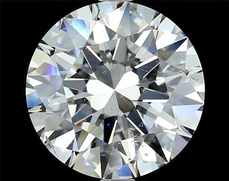 6.01ct I SI2 Rare Carat Ideal Cut Round Diamond