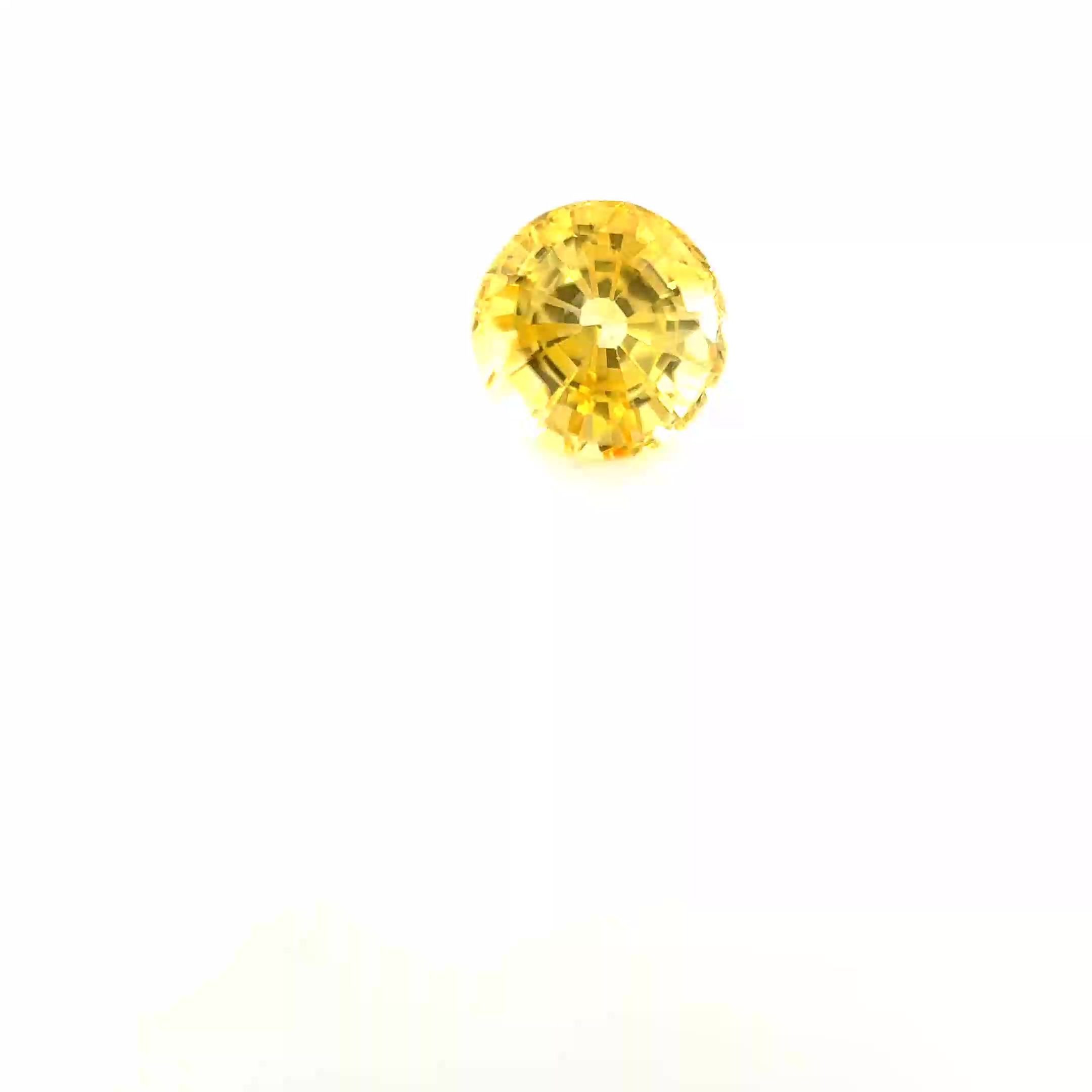 0.45 Carat Yellow Round Sapphire