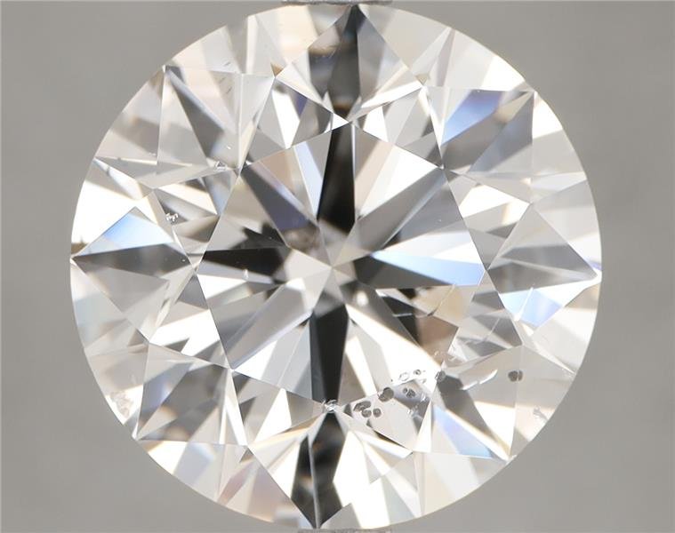 5.01ct K SI2 Rare Carat Ideal Cut Round Diamond