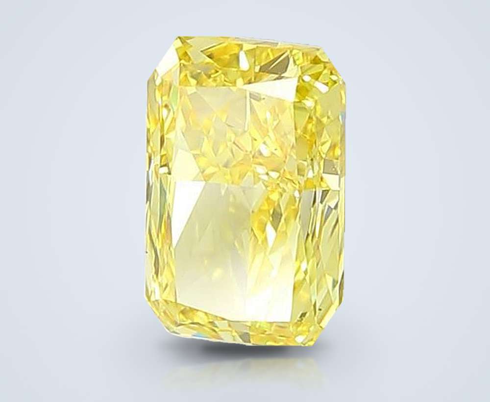 3.00 Ct. Fancy Vivid Yellow Radiant Lab Diamond