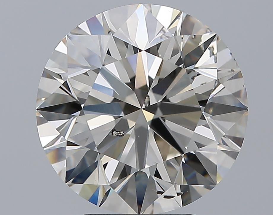 5.01ct K SI2 Rare Carat Ideal Cut Round Diamond