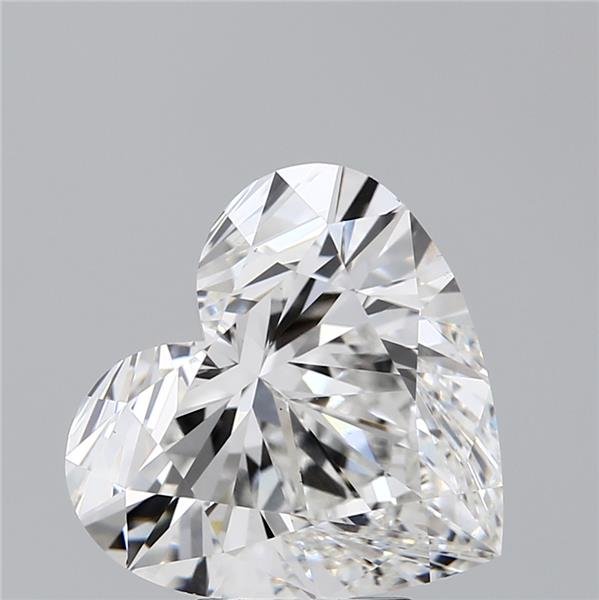 5.24ct F VS1 Rare Carat Ideal Cut Heart Lab Grown Diamond