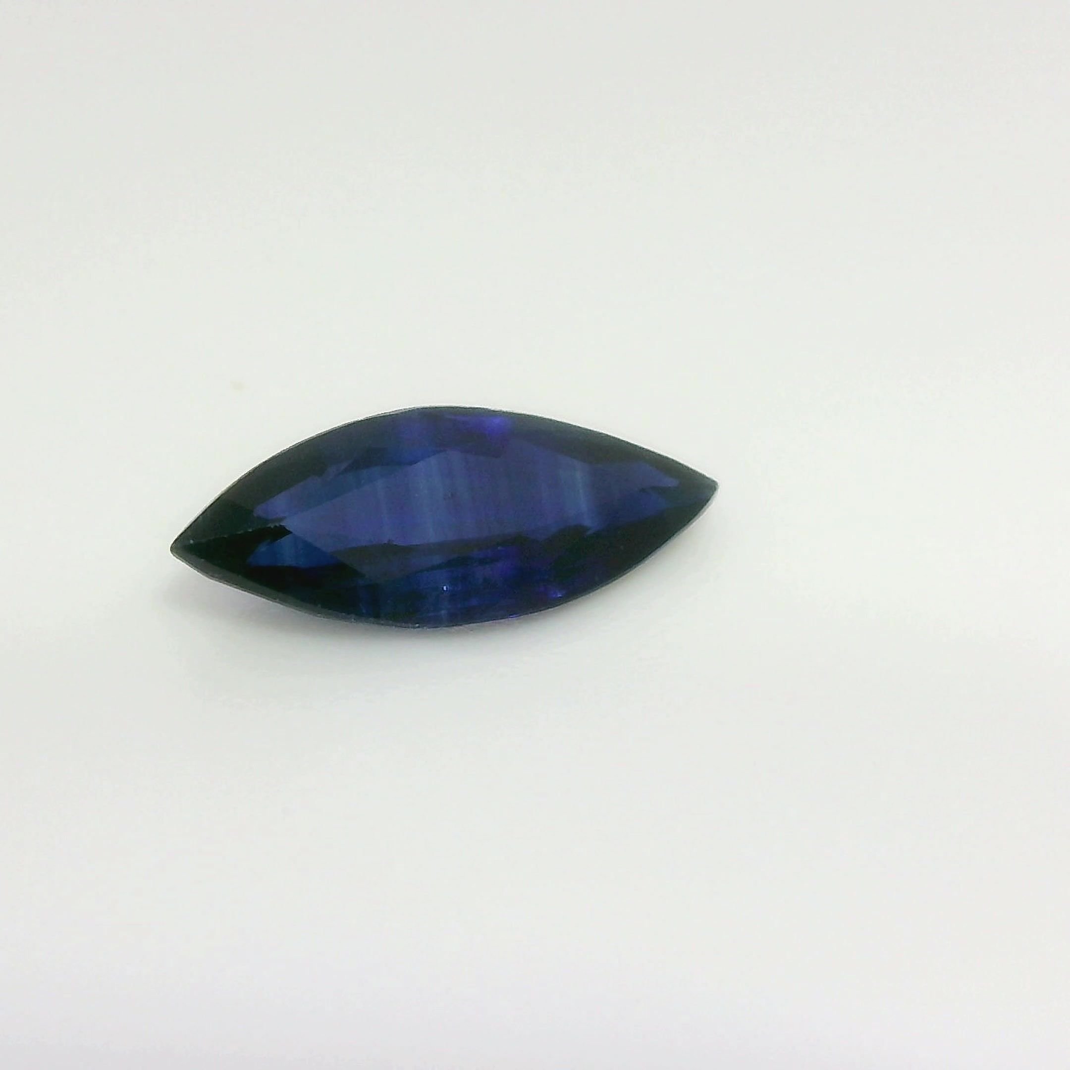 0.58 Carat Blue Marquise Sapphire