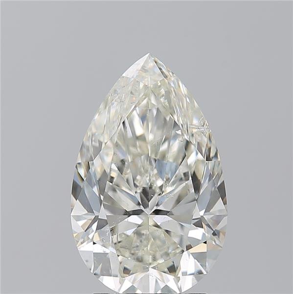 3.01ct J SI2 Rare Carat Ideal Cut Pear Diamond