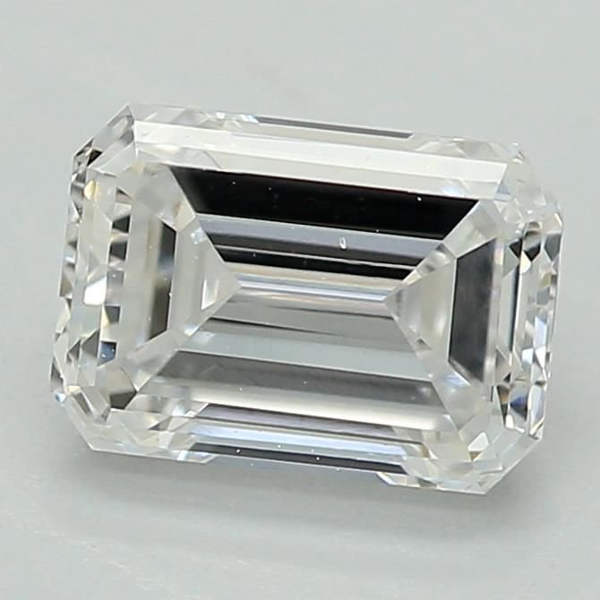 0.76ct D VVS2 Very Good Cut Emerald Lab Grown Diamond