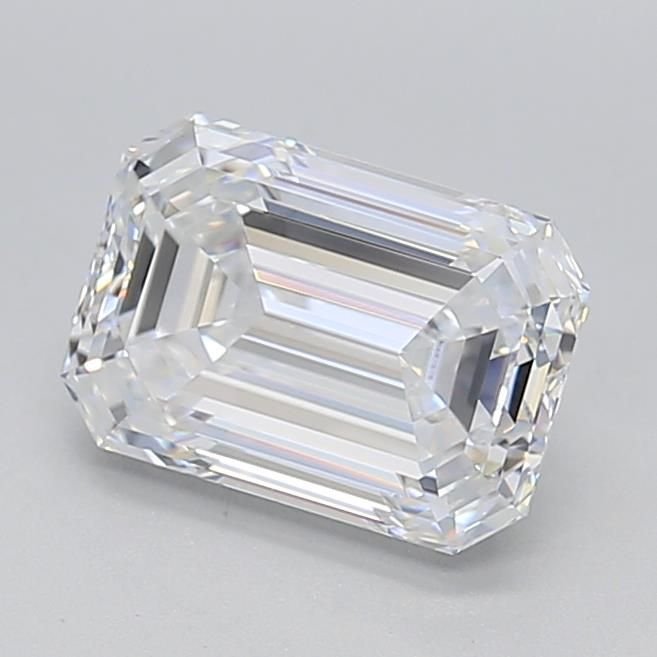 2.01ct D VVS2 Excellent Cut Emerald Lab Grown Diamond