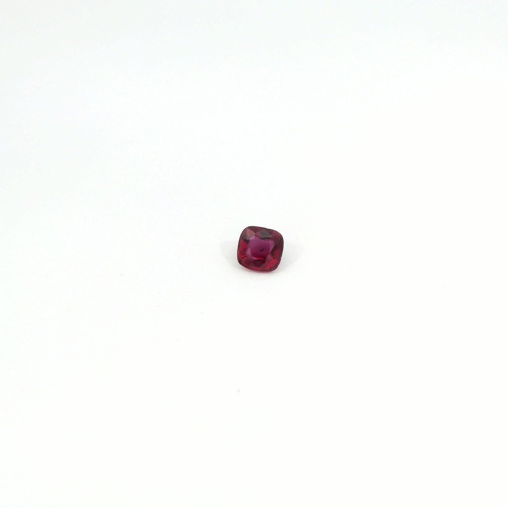 0.42 Carat Red Cushion Ruby