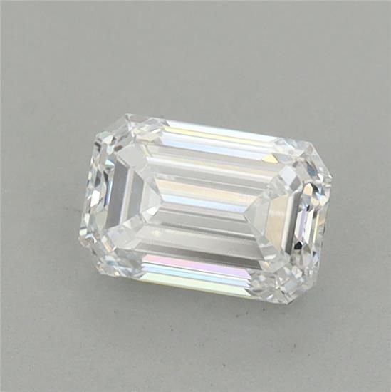 0.74ct D VVS2 Very Good Cut Emerald Lab Grown Diamond