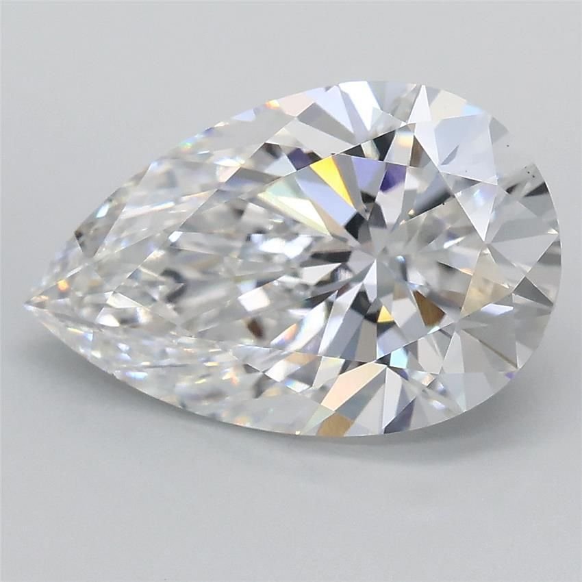 3.08ct E VS1 Rare Carat Ideal Cut Pear Lab Grown Diamond
